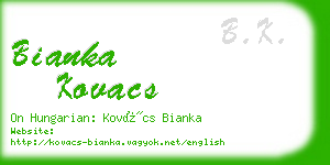 bianka kovacs business card